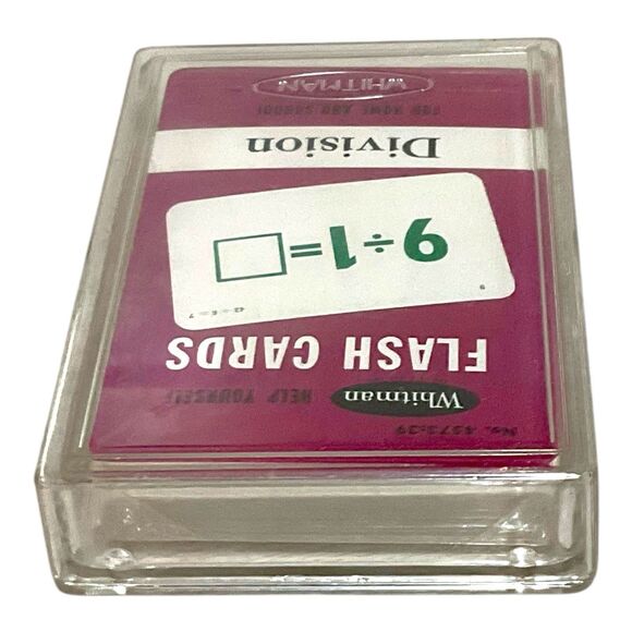 Vtg 1960s Whitman Help Yourself DIVISION Flash Cards Sealed w/ Plastic Case 4573 - Picture 9 of 10
